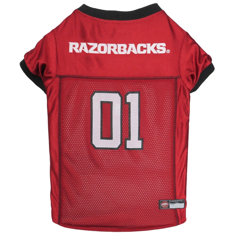 Pets First NCAA College Arkansas Razorbacks Mesh Jersey for DOGS & CATS, X-Large. Licensed Dog Jersey with your Favorite Football/Basketball College Team - Image 1